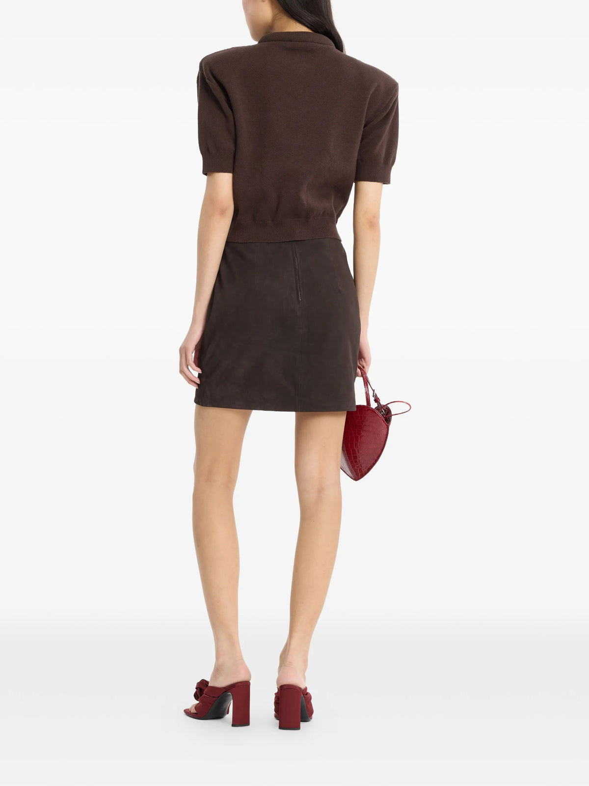Mini gonna in suede