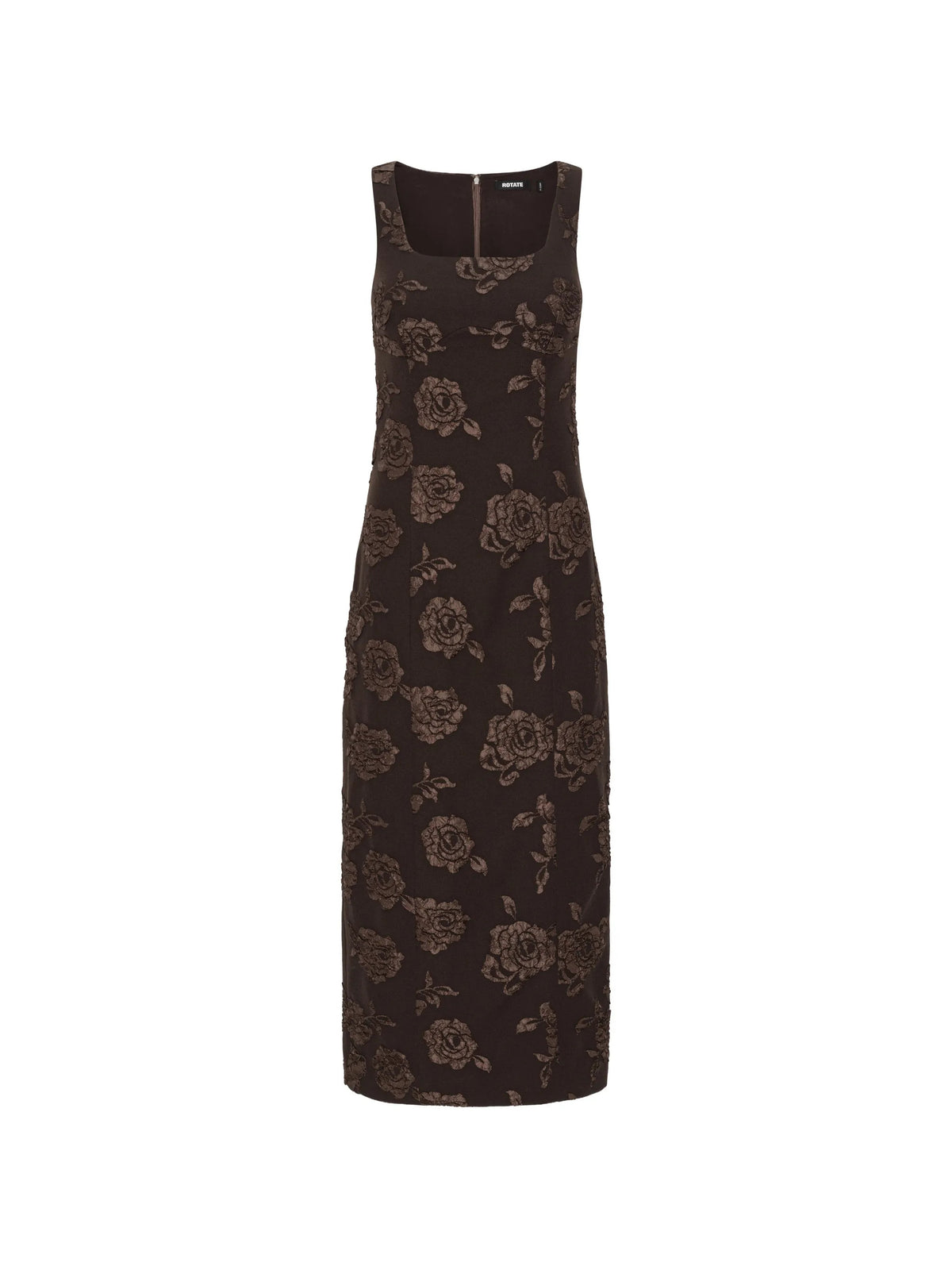 Abito senza maniche in jacquard