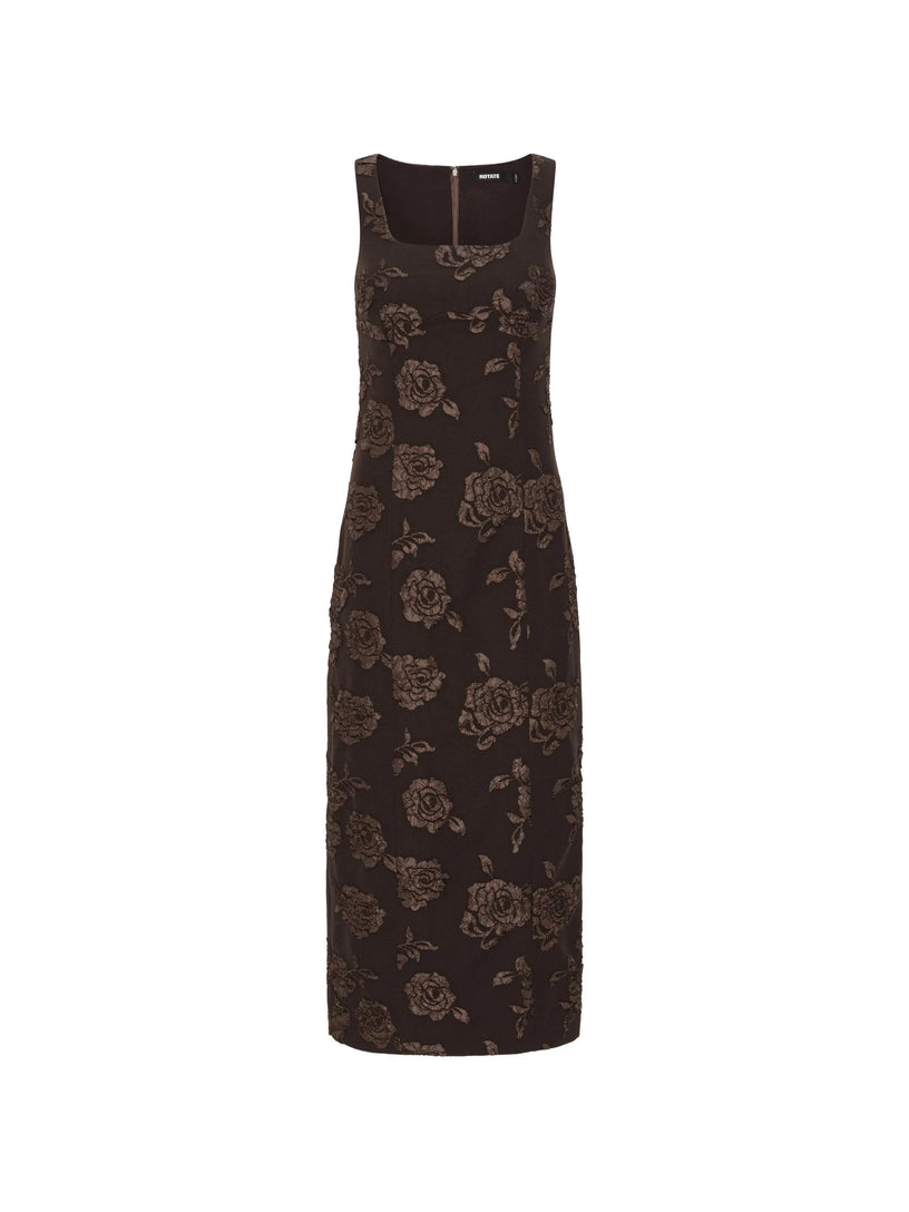 Abito senza maniche in jacquard