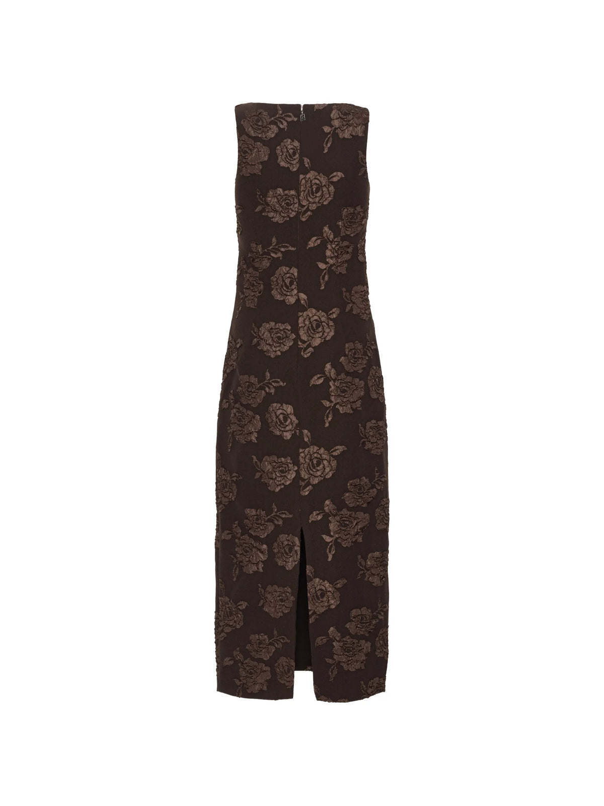 Abito senza maniche in jacquard