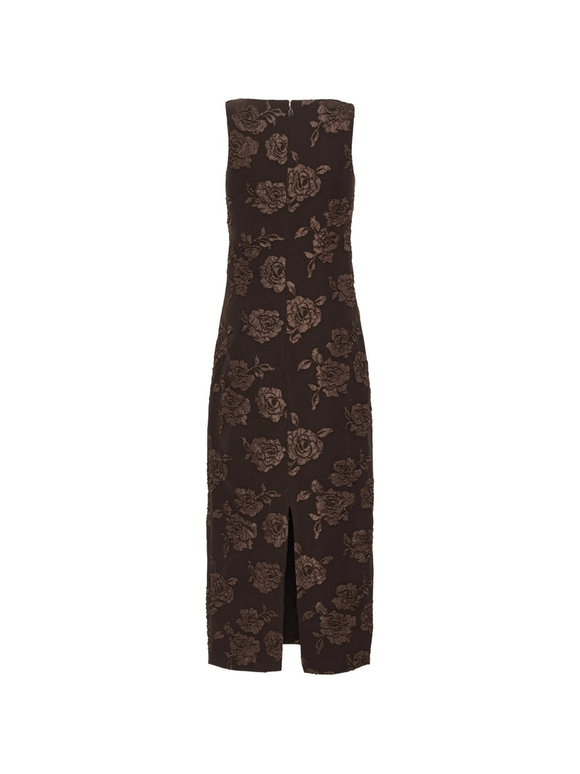 Abito senza maniche in jacquard
