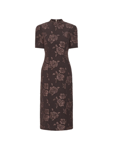 Abito midi jacquard