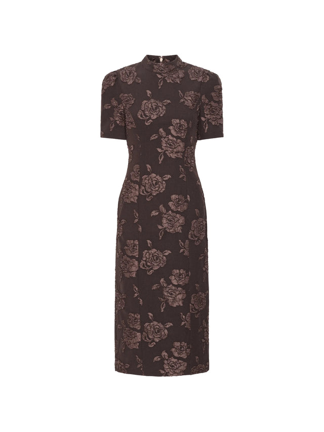 Abito midi jacquard
