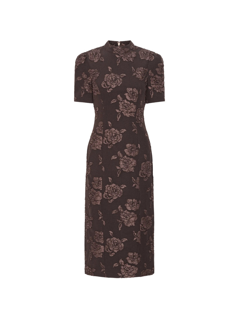 Abito midi jacquard