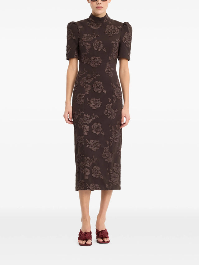 Abito midi jacquard
