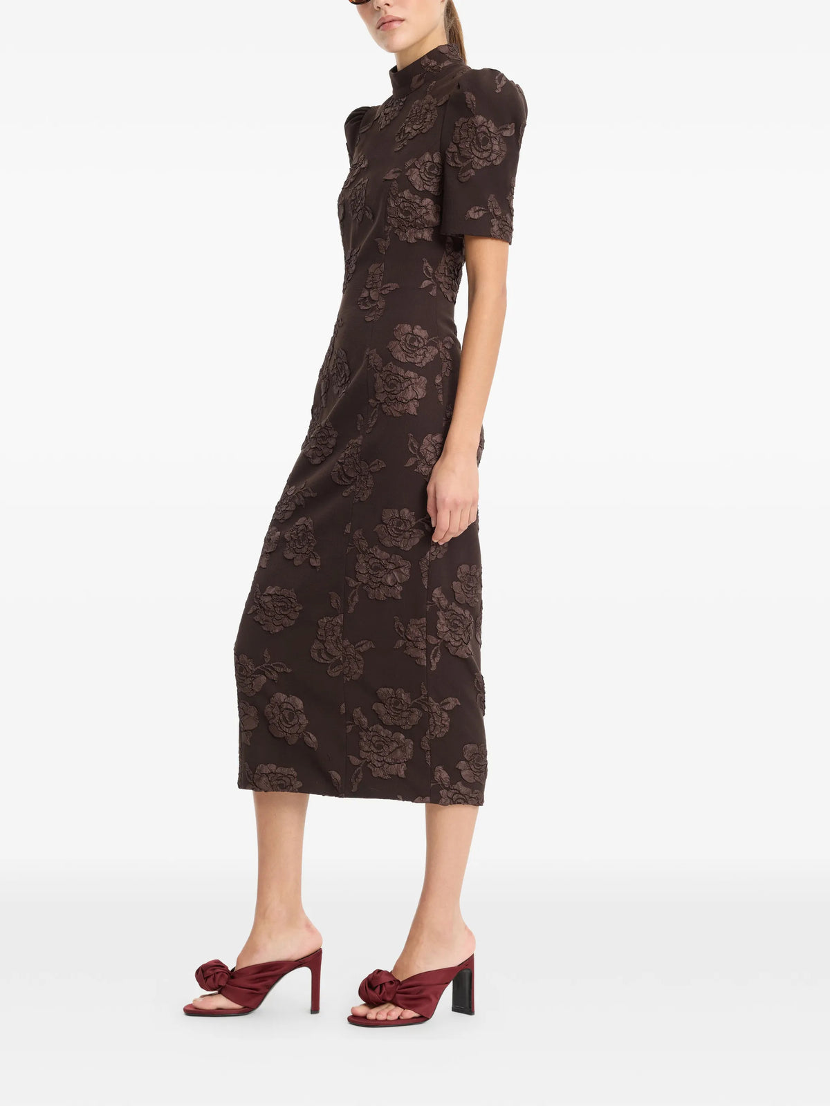Abito midi jacquard