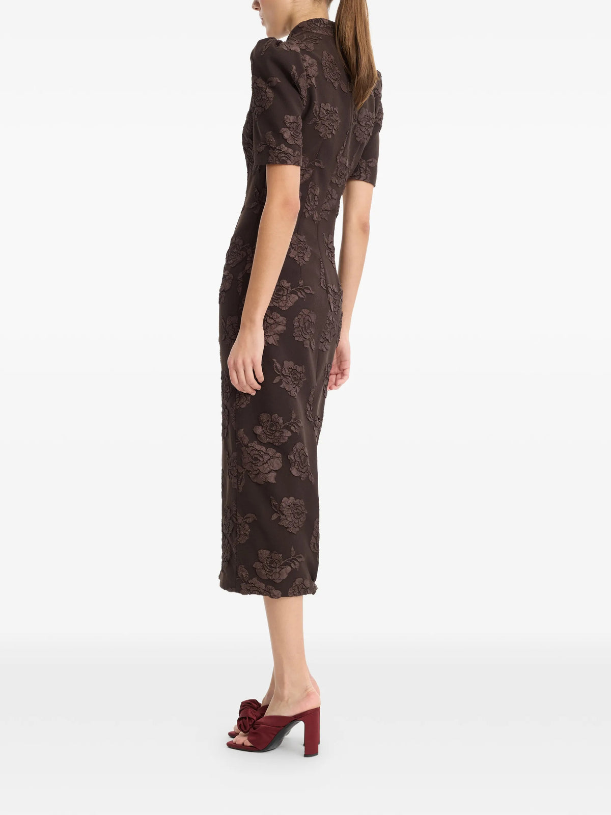 Abito midi jacquard
