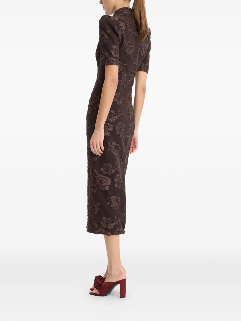 Abito midi jacquard