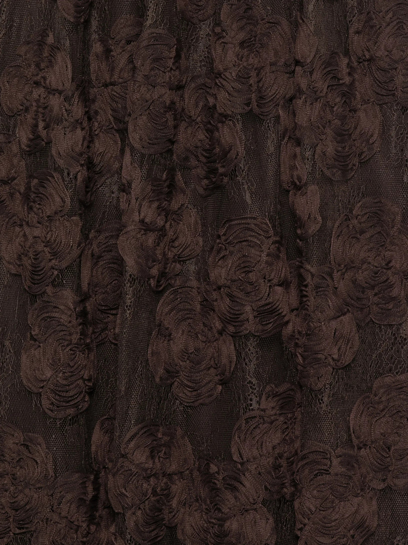 Abito midi con fiori 3D