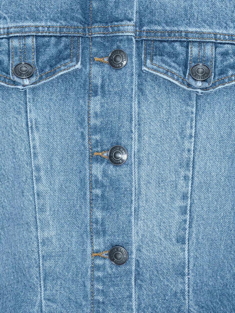 Flared Denim Top