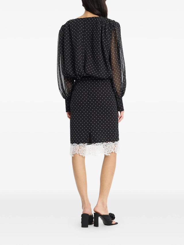 Long-sleeved ruffled blouse