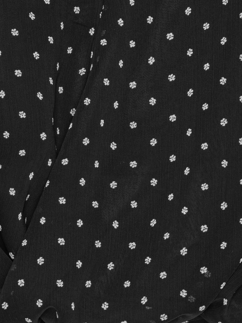 Blusa a maniche lunghe arricciate