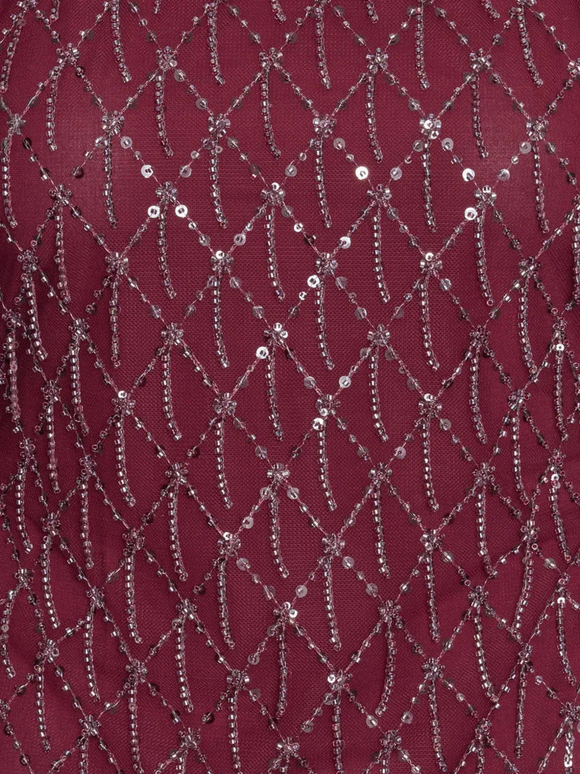 Mini abito svasato con paillettes