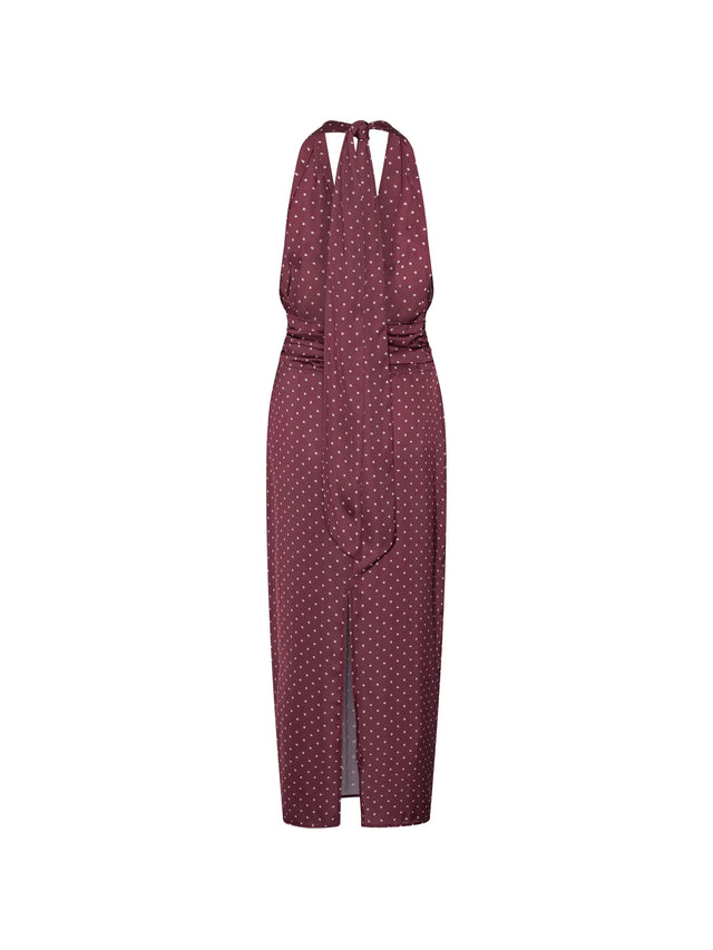 Halterneck scarf dress