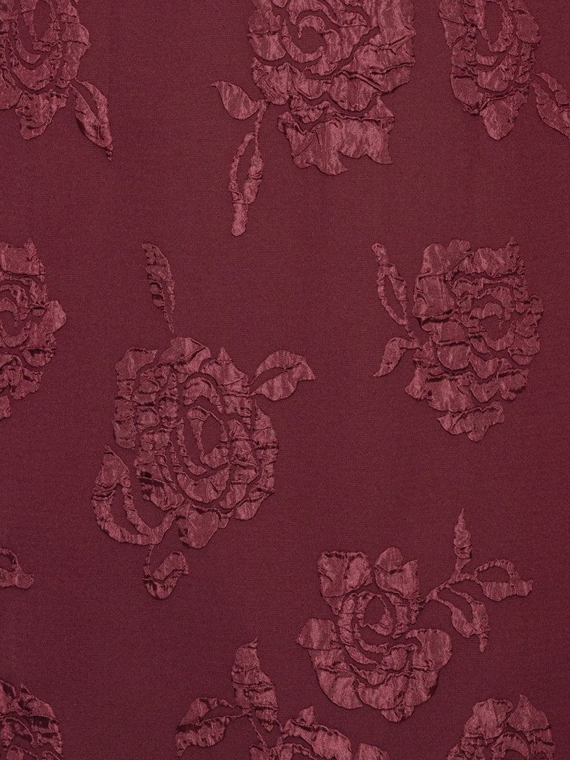 Abito midi puffy in jacquard