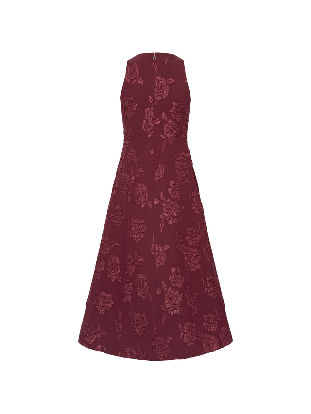 Flared jacquard dress
