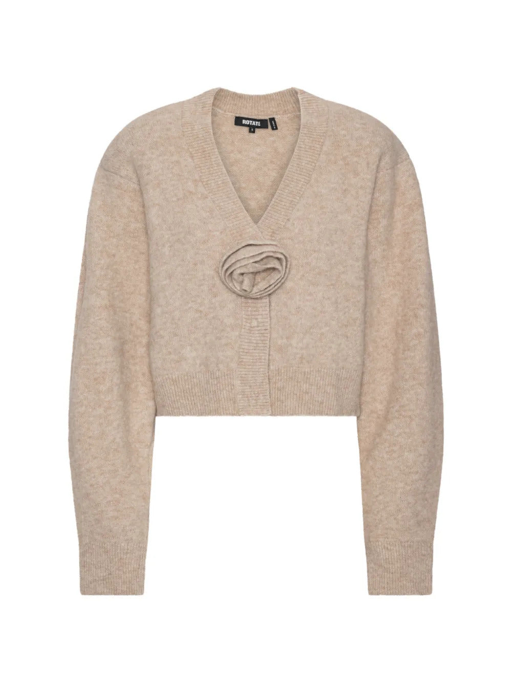 Knitted cardigan with flower