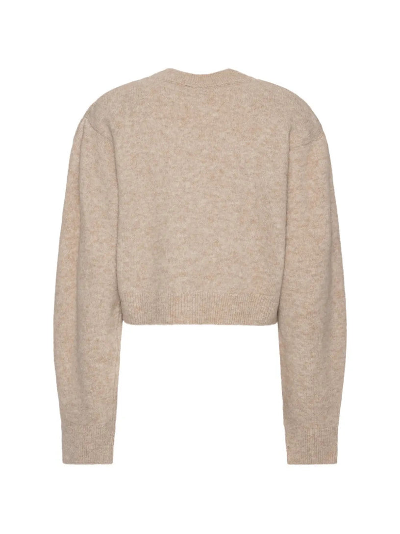 Cardigan in maglia con fiore