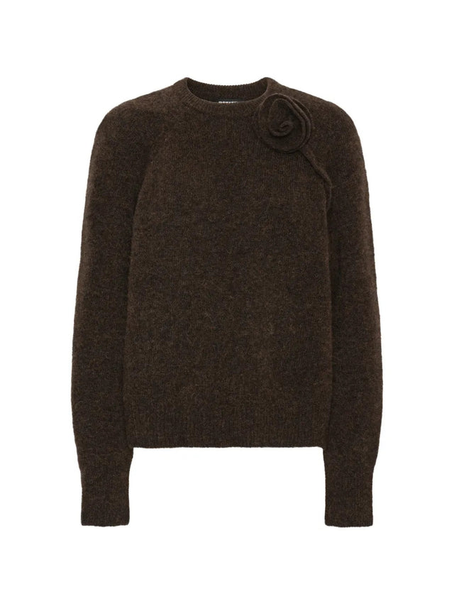 Maglione a maglia con fiori