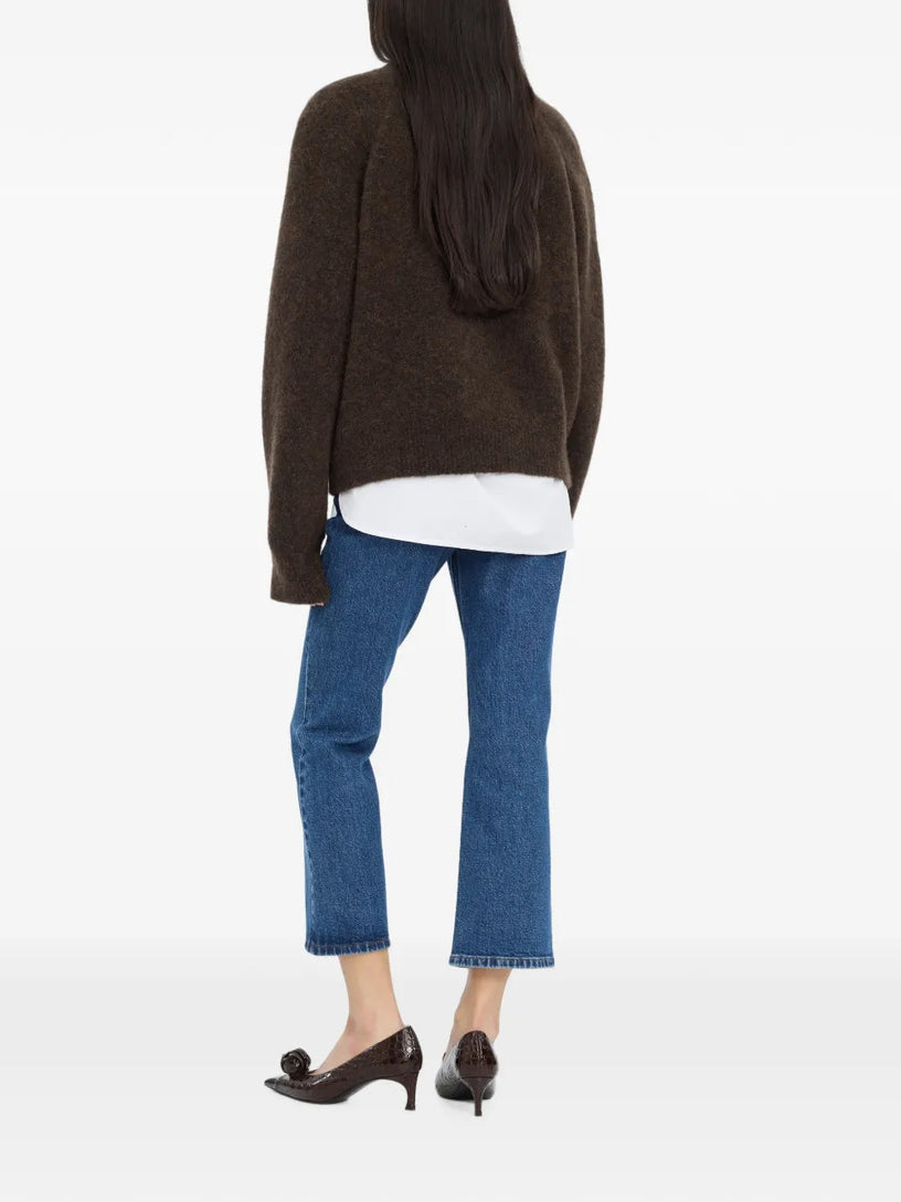 Maglione a maglia con fiori