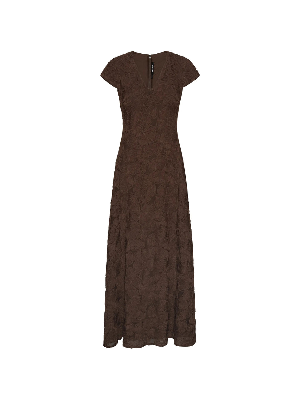 Flower mesh maxi dress