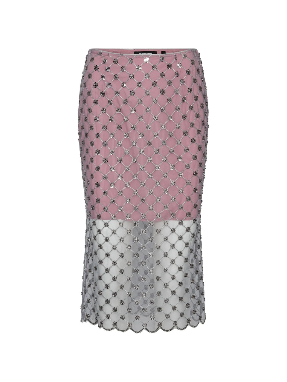 Sequins flower midi skirt