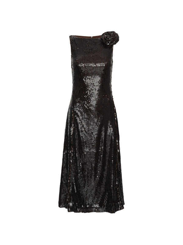 Sequins Midi Flared Dress