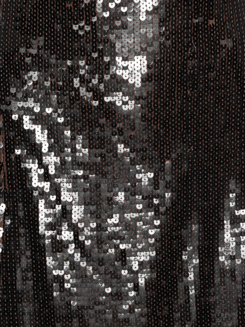 Abito midi svasato con paillettes
