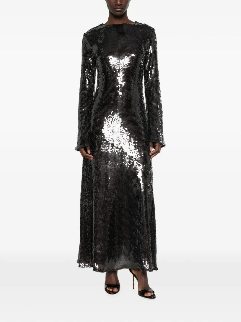 Abito lungo con paillettes