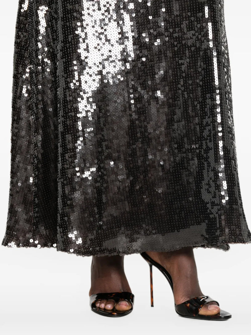 Abito lungo con paillettes
