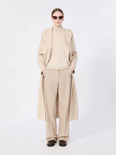 Cappotto Poldo a vestaglia in drap di lana