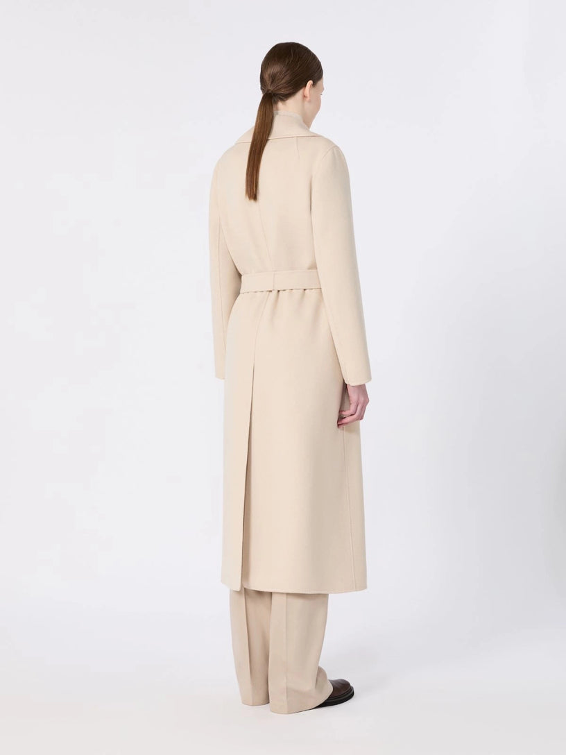 Cappotto Poldo a vestaglia in drap di lana