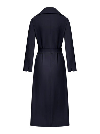 Cappotto Poldo a vestaglia in drap di lana