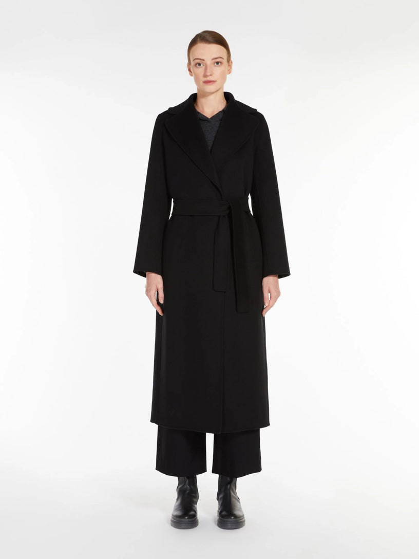 Cappotto Poldo a vestaglia in drap di lana