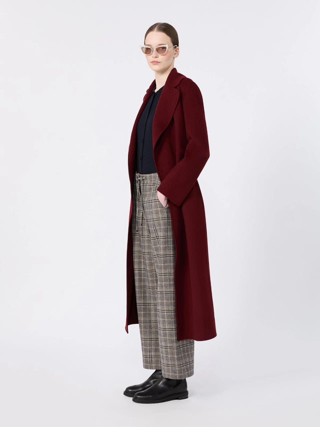 Cappotto Poldo a vestaglia in drap di lana