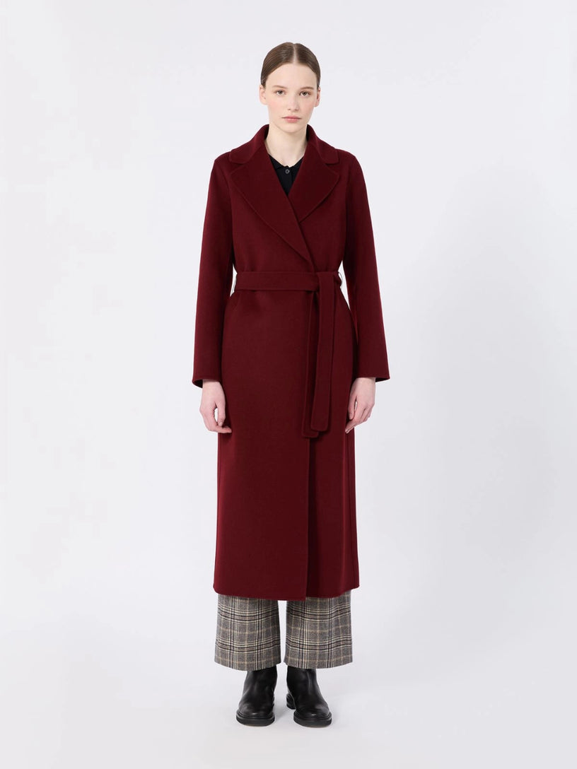 Cappotto Poldo a vestaglia in drap di lana