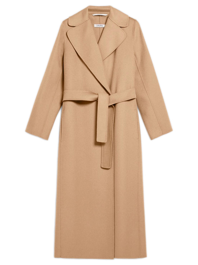 Cappotto Poldo a vestaglia in drap di lana