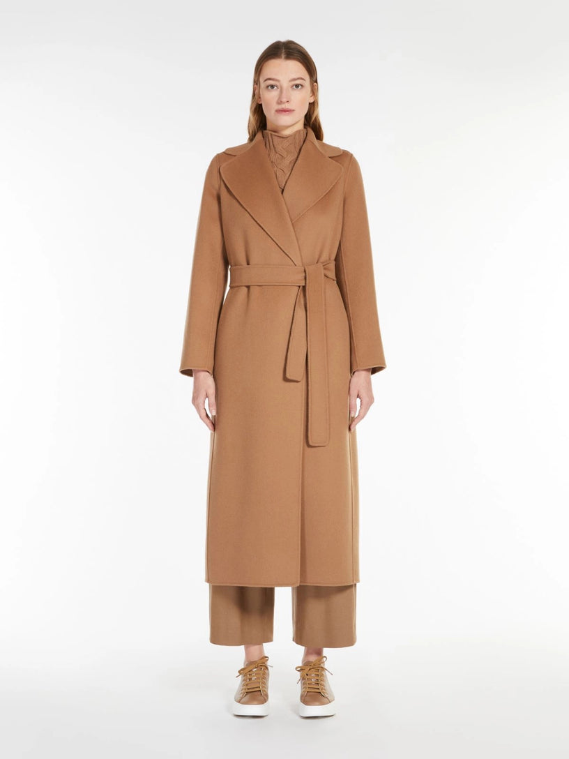 Cappotto Poldo a vestaglia in drap di lana