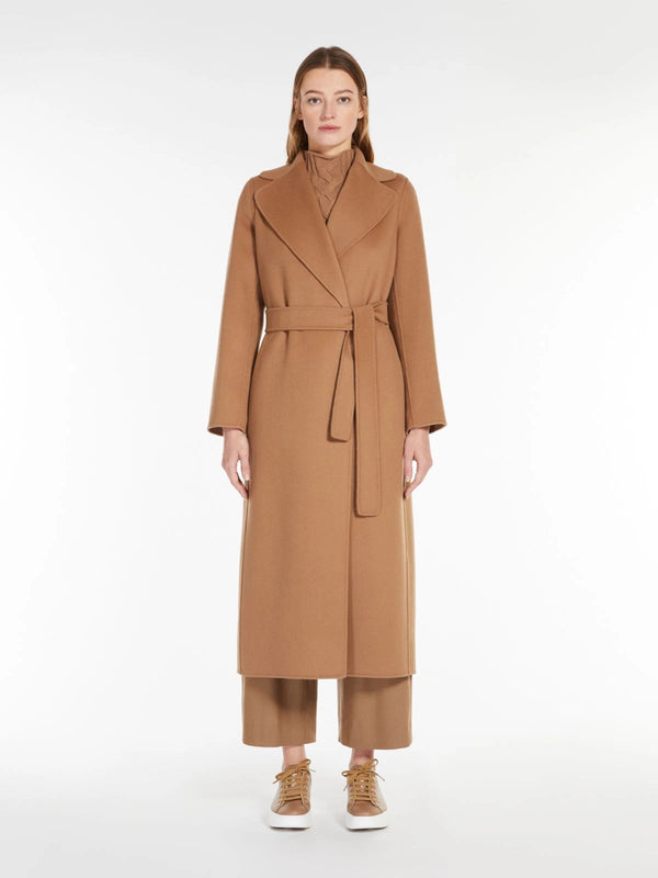 Cappotto Poldo a vestaglia in drap di lana