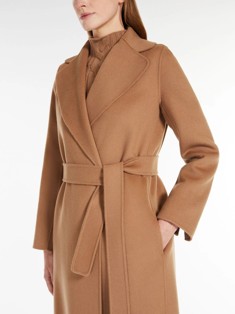 Cappotto Poldo a vestaglia in drap di lana