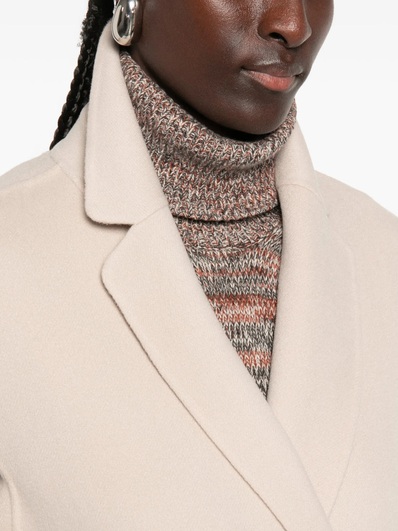 Cappotto Esturia midi in drap di lana