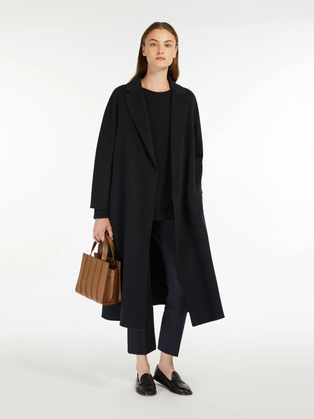 Cappotto Esturia midi in drap di lana