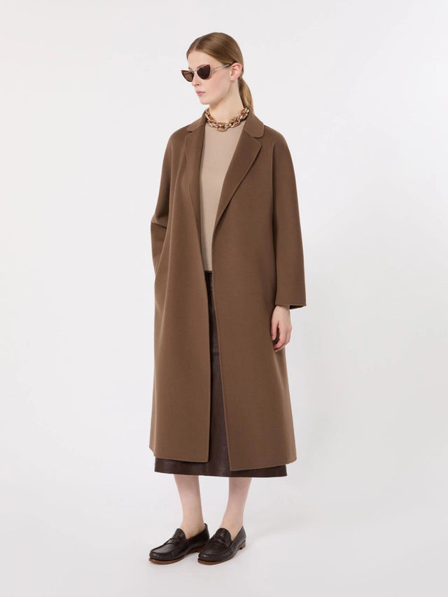 Cappotto Esturia midi in drap di lana