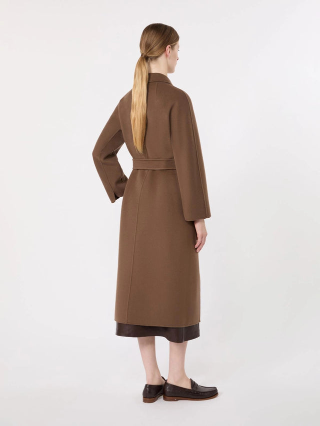 Esturia midi coat in wool drap