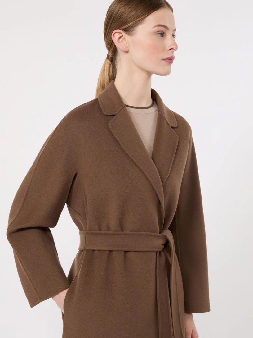 Cappotto Esturia midi in drap di lana