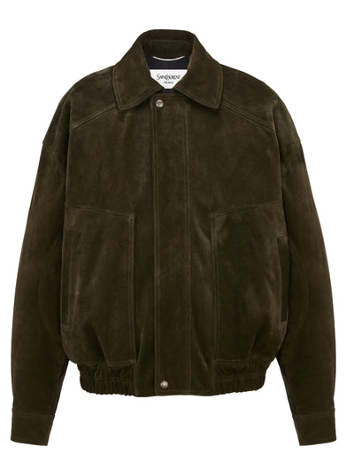 Bomber in pelle crosta vintage