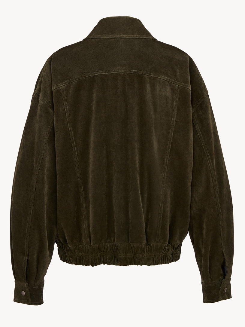 Bomber in pelle crosta vintage