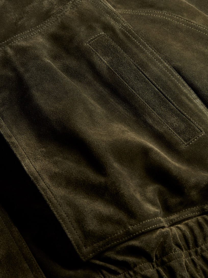Bomber in pelle crosta vintage