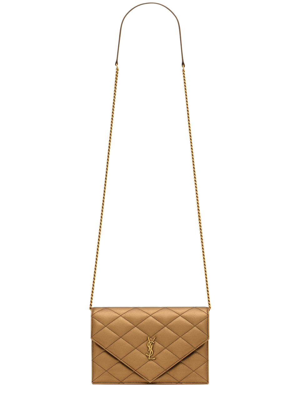 PARIS chain wallet in metallic leather