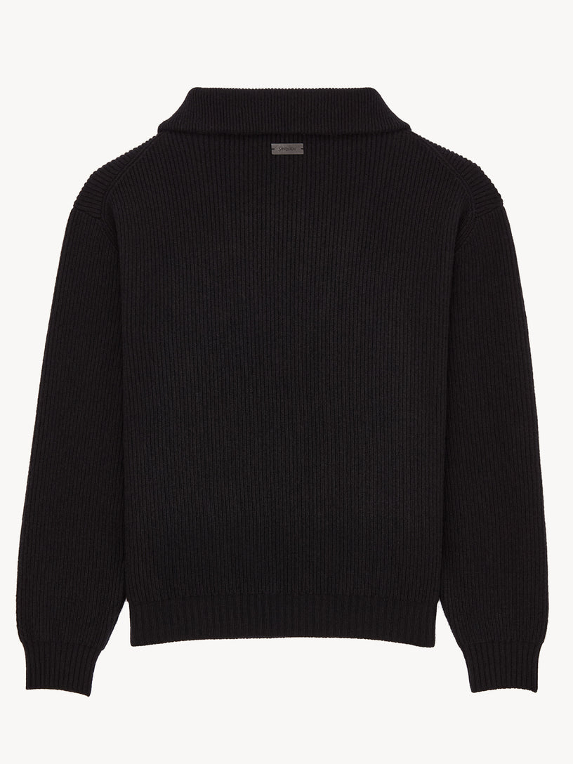 Pullover con chiusura a mezza zip